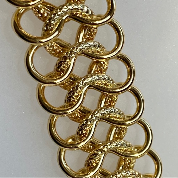 Kenneth Jay Lane 22K Gold Plt Mega Wide Bracelet Y2K - Picture 8 of 16